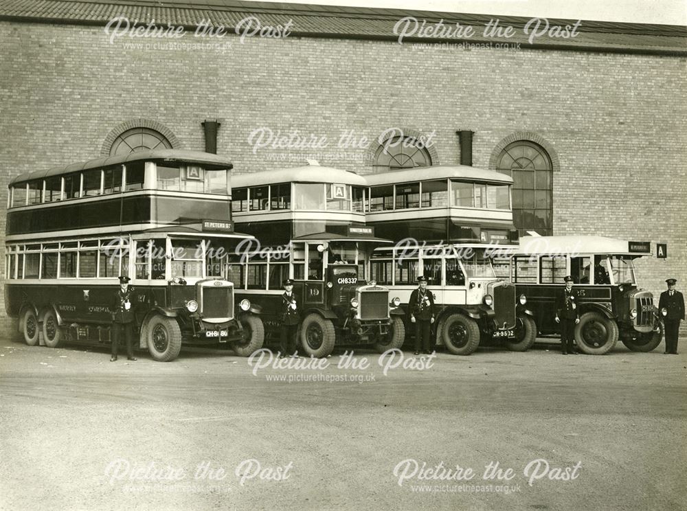 Derby Corporation Motor Bus No.s 27, 19, 34 and 25