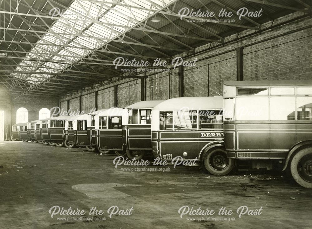 Interior of Osmaston Road Bus Garage