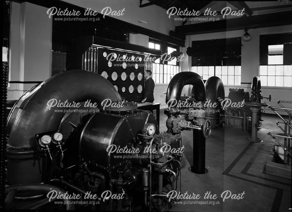 Exhauster House interior at The Coke Oven Plant, Stanton Works