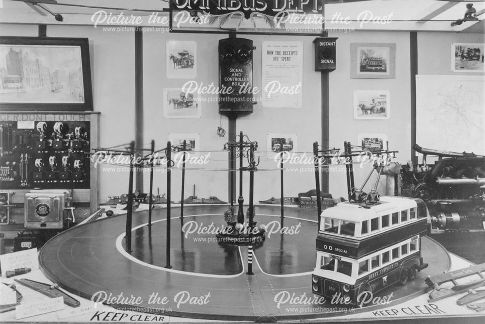 Derby Corporation Omnibus Department display stand, c 1933
