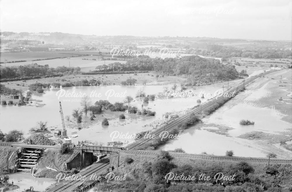 Flooding during the diversion of the Nut Brook