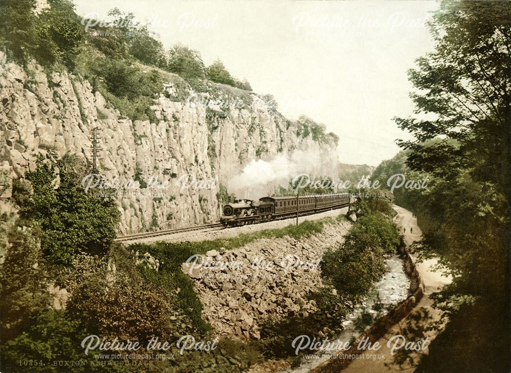 Midland Railway passenger train - Ashwood Dale near 'Lovers Leap'