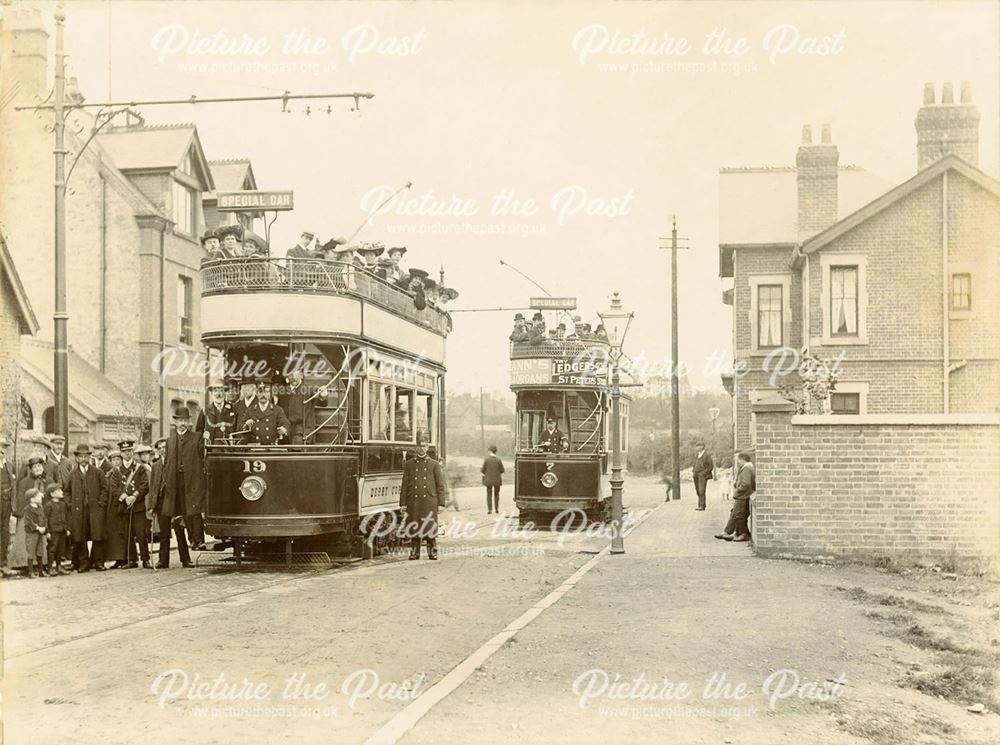 Opening of Normanton Road electric tramway route