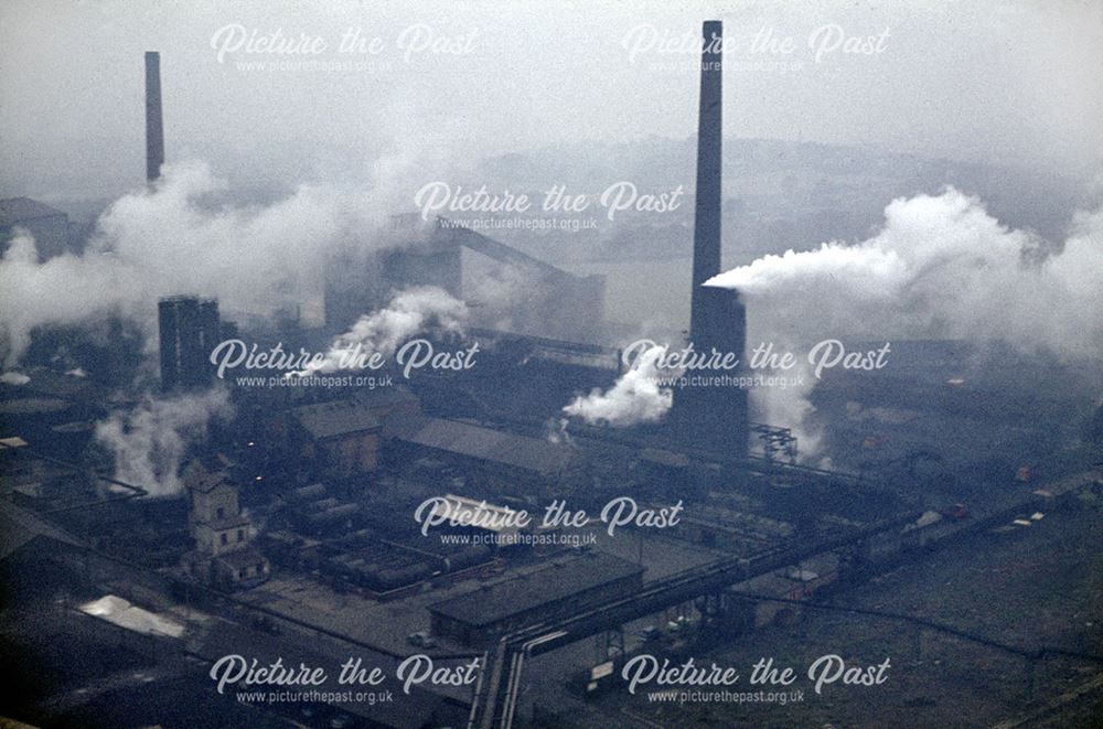 Aerial general view of the Coke Oven Plant, Stanton Works