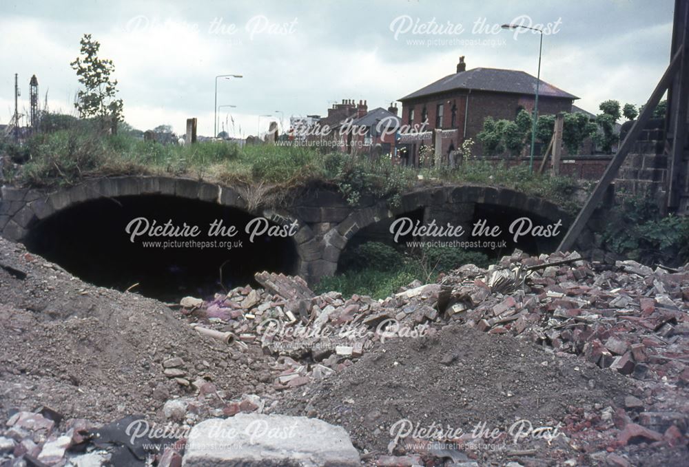 Demolition of Canal Bridge, Derby, 1970