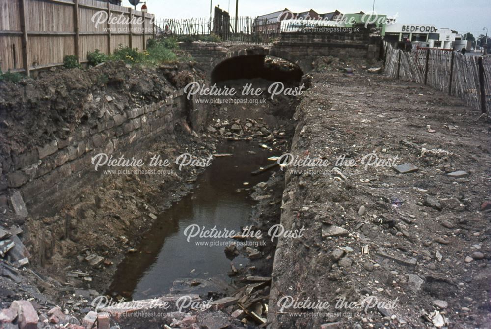 Demolition of Canal Bridge, Derby, 1970