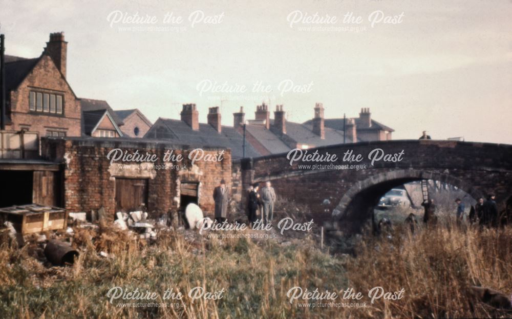 Peg's Bridge, off Nottingham Road, Derby Canal, Derby, 1962