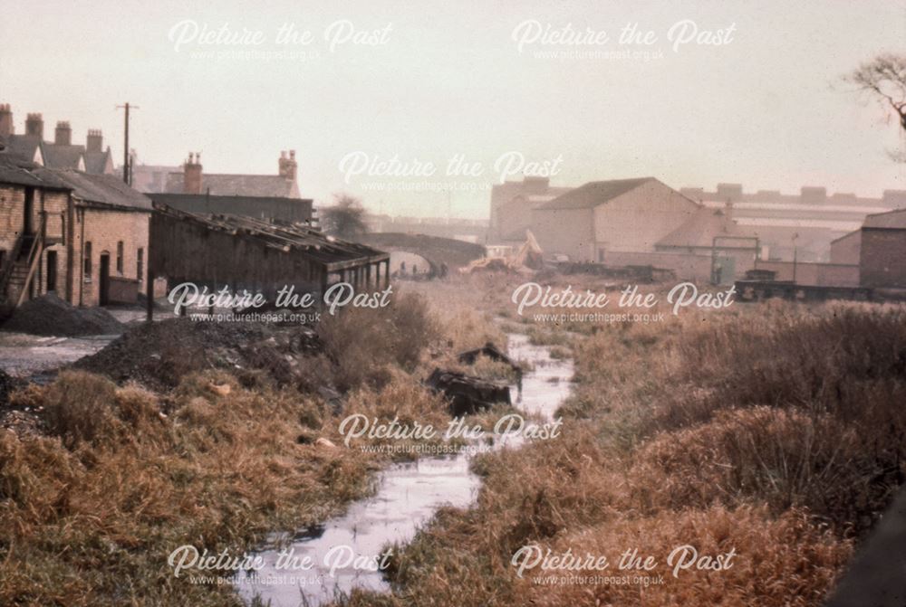 Derby Canal, near Derwent Street Bridge, Derby, 1962