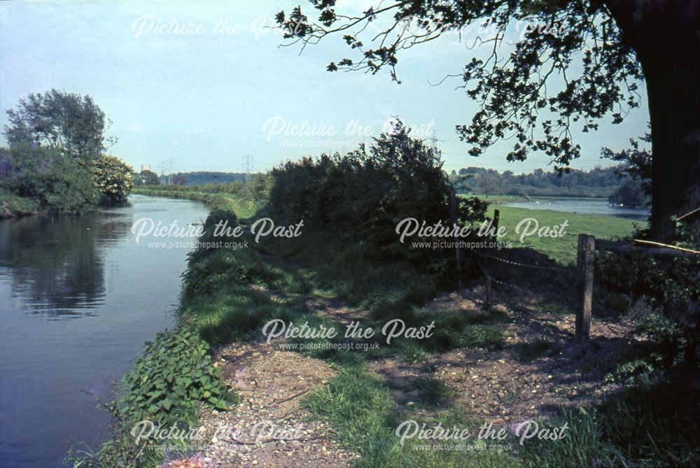 Trent and Mersey Canal from the Cliff Inn, Weston on Trent, 1965