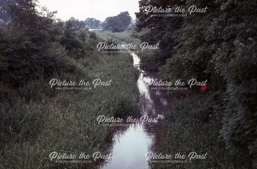 Cromford Canal at Golden Valley towards Codnor Park Reservoir, 1968