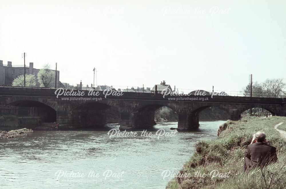 Five Arches Bridge across River Derwent, Derby Midland Station, Derby, 1966