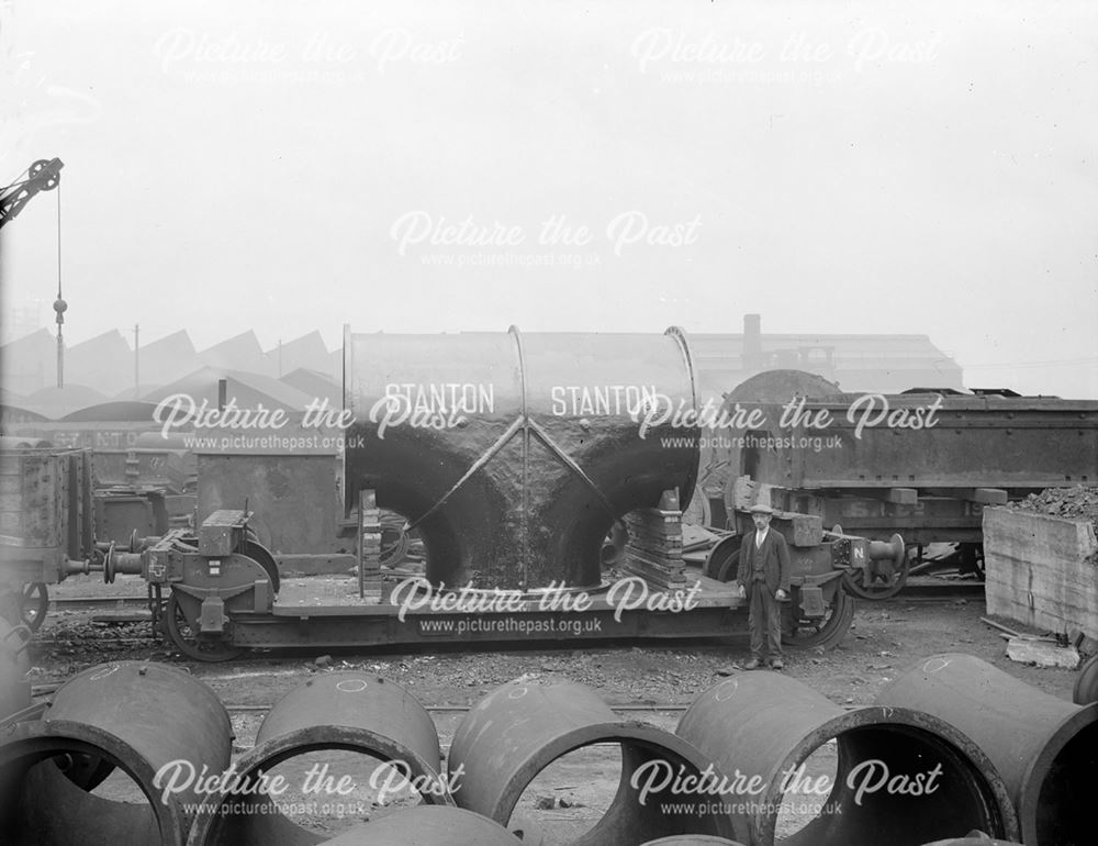 Tee pipe on railway wagon