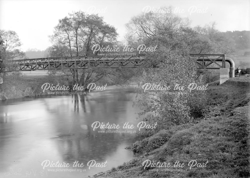 Pipe bridge over River Derwent