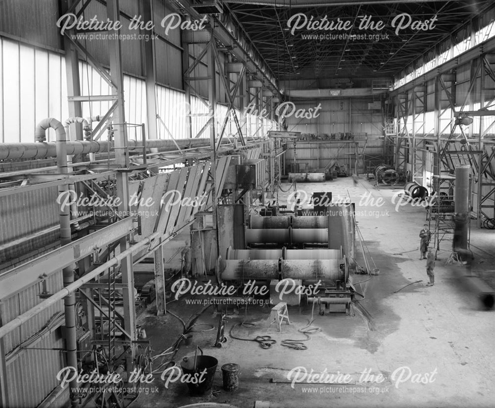 Interior of Spinning Shop at Prestressed Concrete Plant