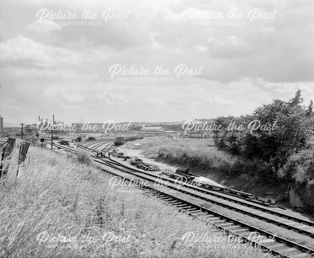 Railway sidings under constructionfor Ore Preparation Plant