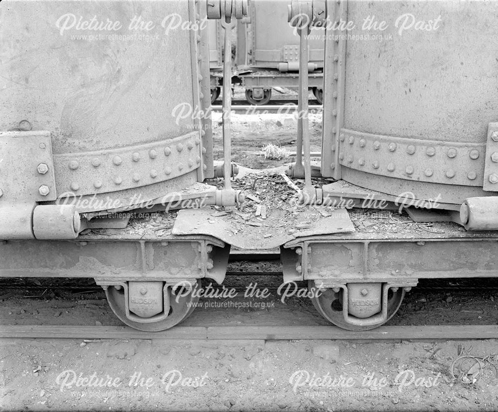 Detail of cupola bucket trolleys at 18-ft spun plant