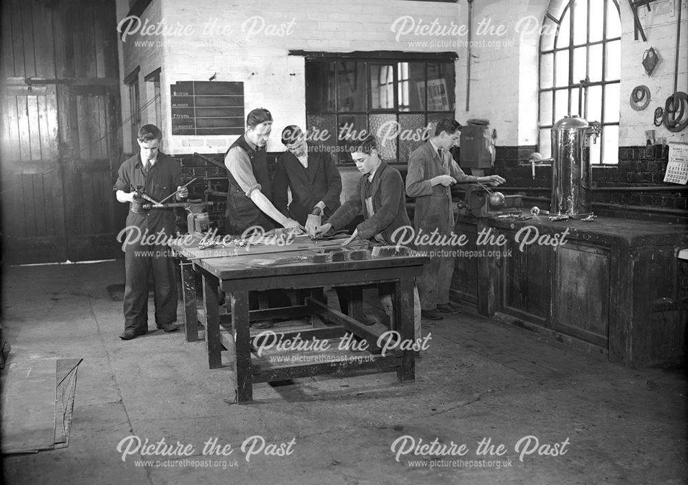 Apprentices in the Plumbing Department, Stanton Works, 1944