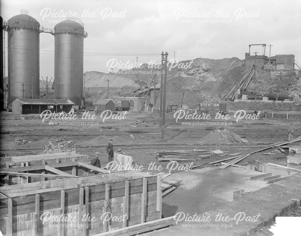 Construction work in Old Works Furnace Yard