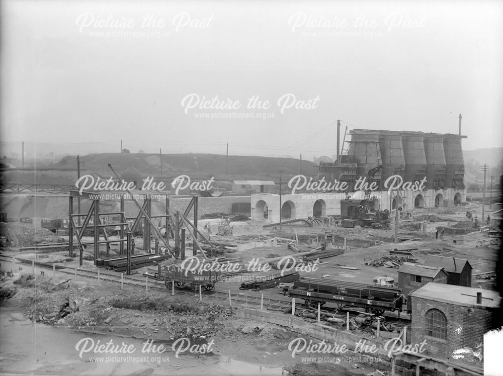 Construction work of new furnaces in Old Works Furnace Yard