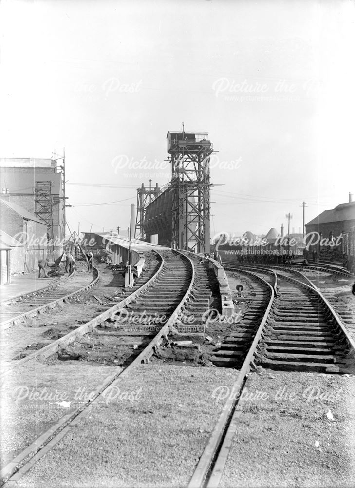 Construction work in Old Works furnace yard