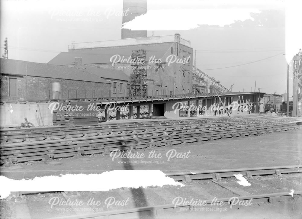 Construction of incline to storage bunkers