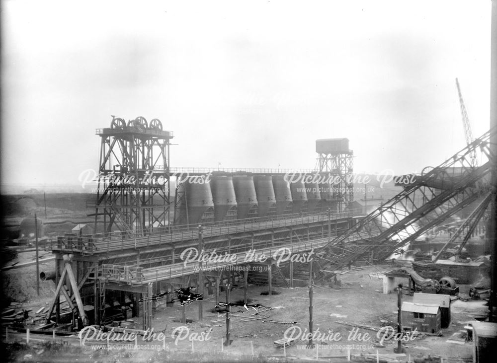 Construction work in Old Works furnace yard