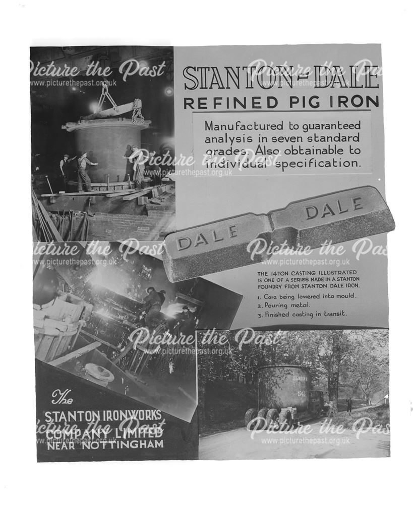 Advertisement for Stanton Dale refined pig iron