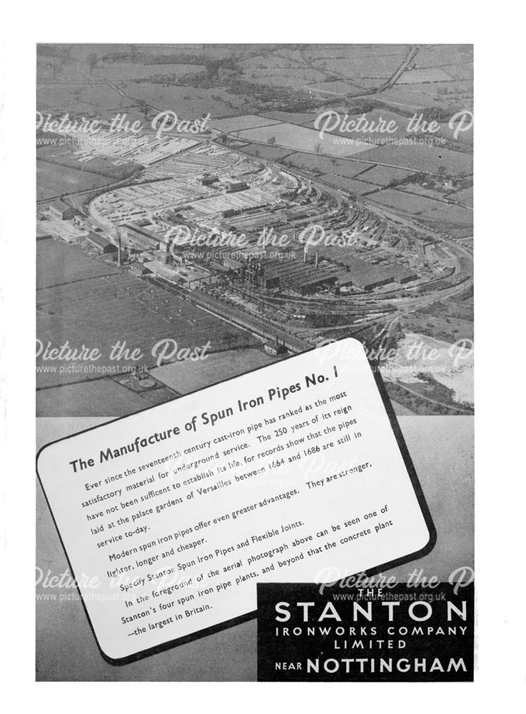 Advertisement for Stanton spun iron pipes