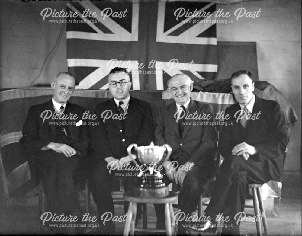 Presentation of cup for war savings at Silverhill Colliery