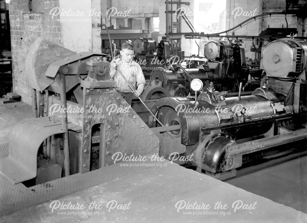 Commencement of a pipe cast at Nutbrook Spun Plant