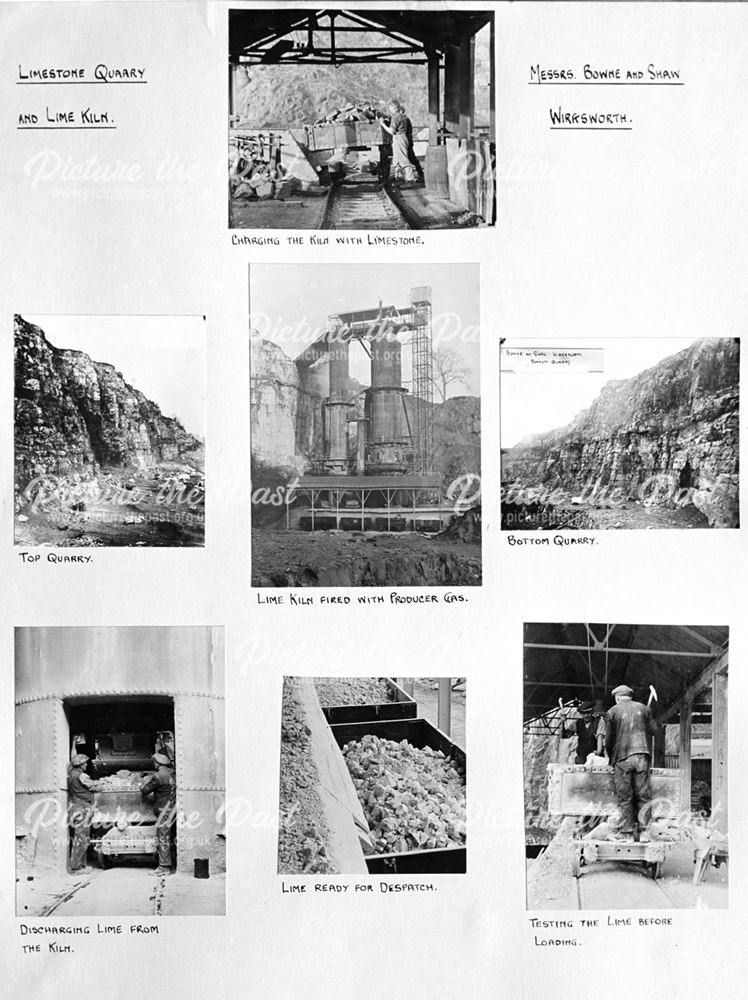 Various views showing Messrs Bowne and Shaw's limestone quarries