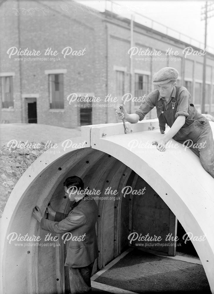 Constructing an air raid shelter