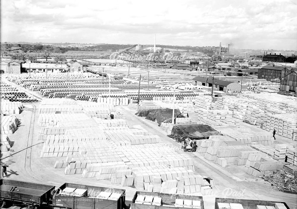 Slab and kerb stockyard, 1939