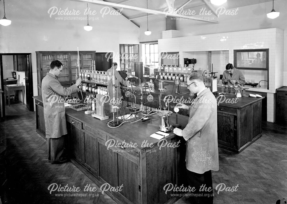 Interior of the Coke Oven Plant laboratory, 1940