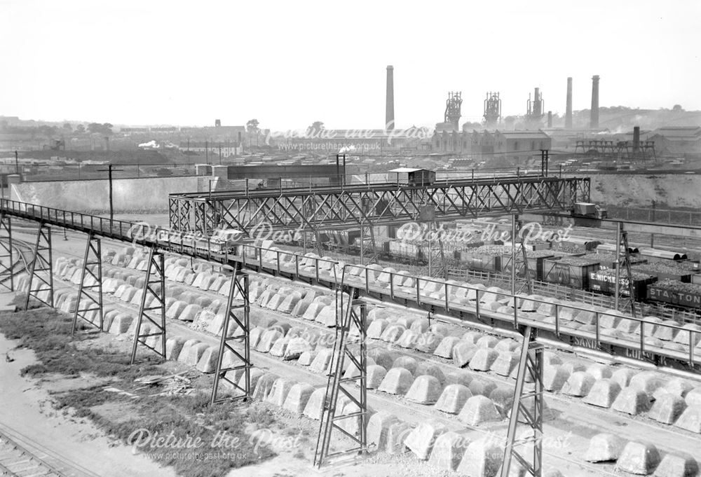 Cooling yard at Slag Crushing Plant, 1930