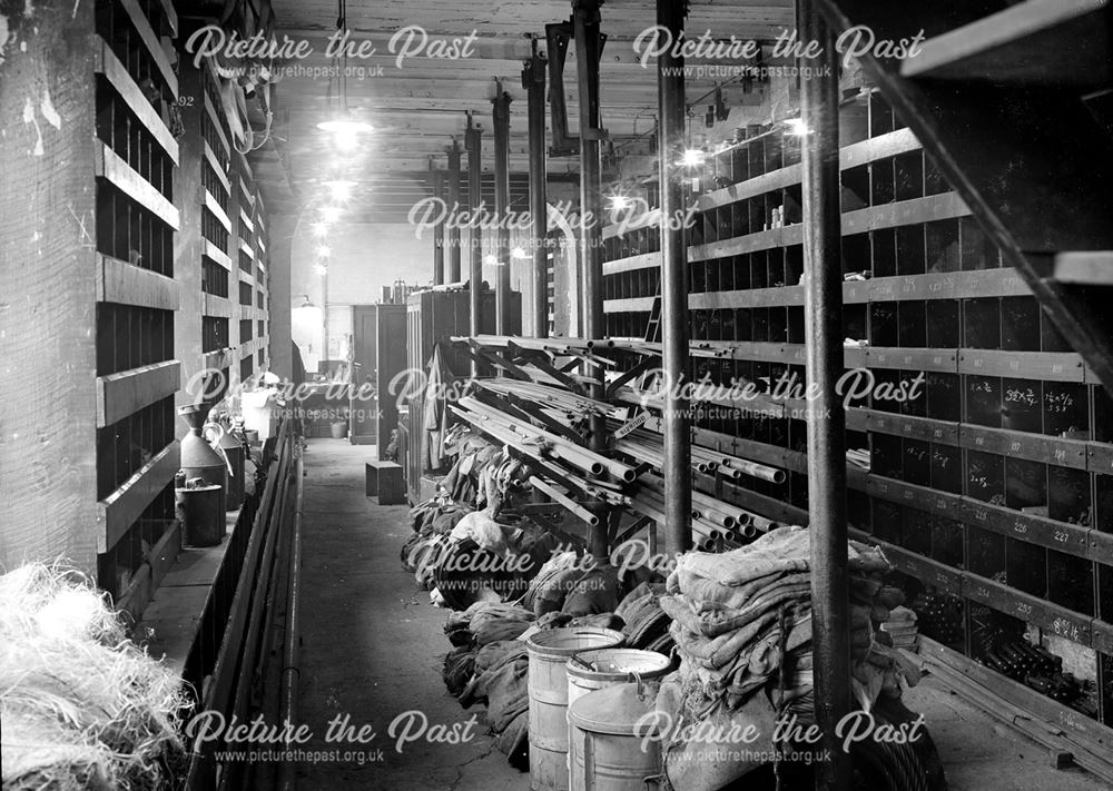 Interior of Stores at New Works, Stanton Works, c 1930