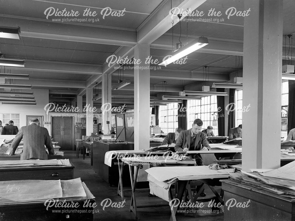 Interior of Drawing Office, Stanton Works, c 1930