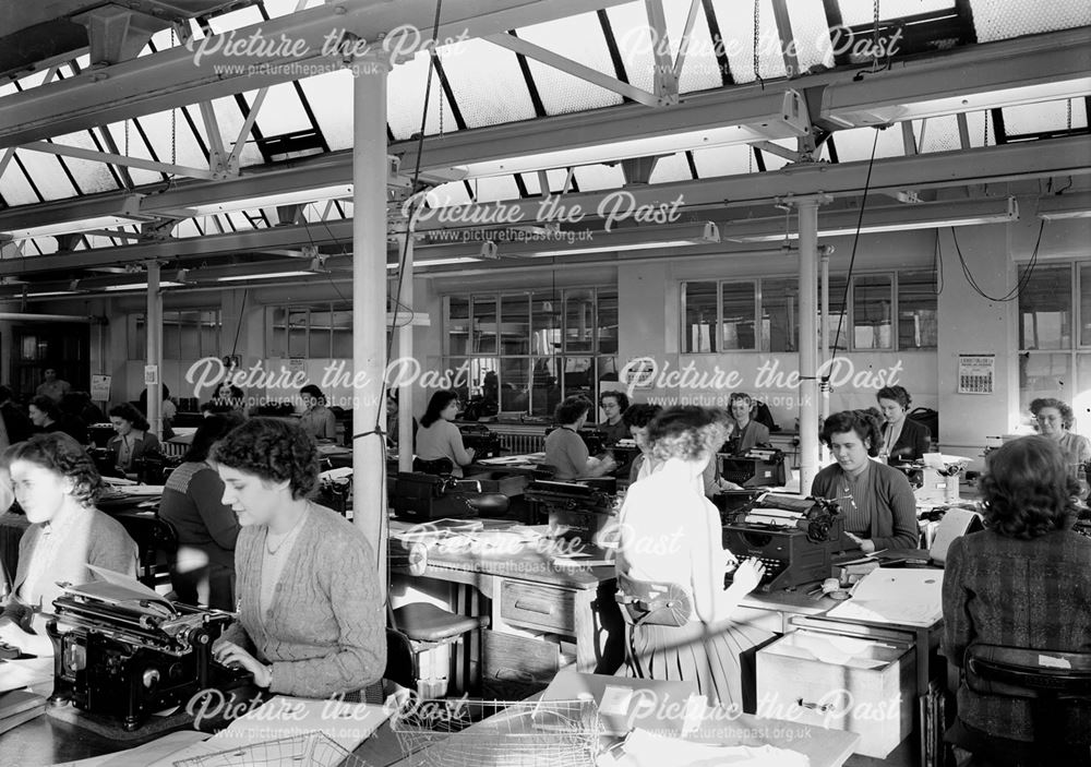 Interior of Main Offices, Low's Lane, Stanton Works, c 1948