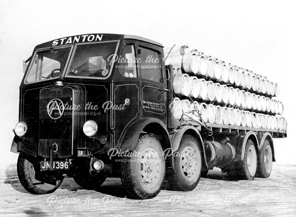 Stanton Iron Works Company Lorry Loaded with Concrete Pipes, Low's Lane, Stanton Works, c 1940s