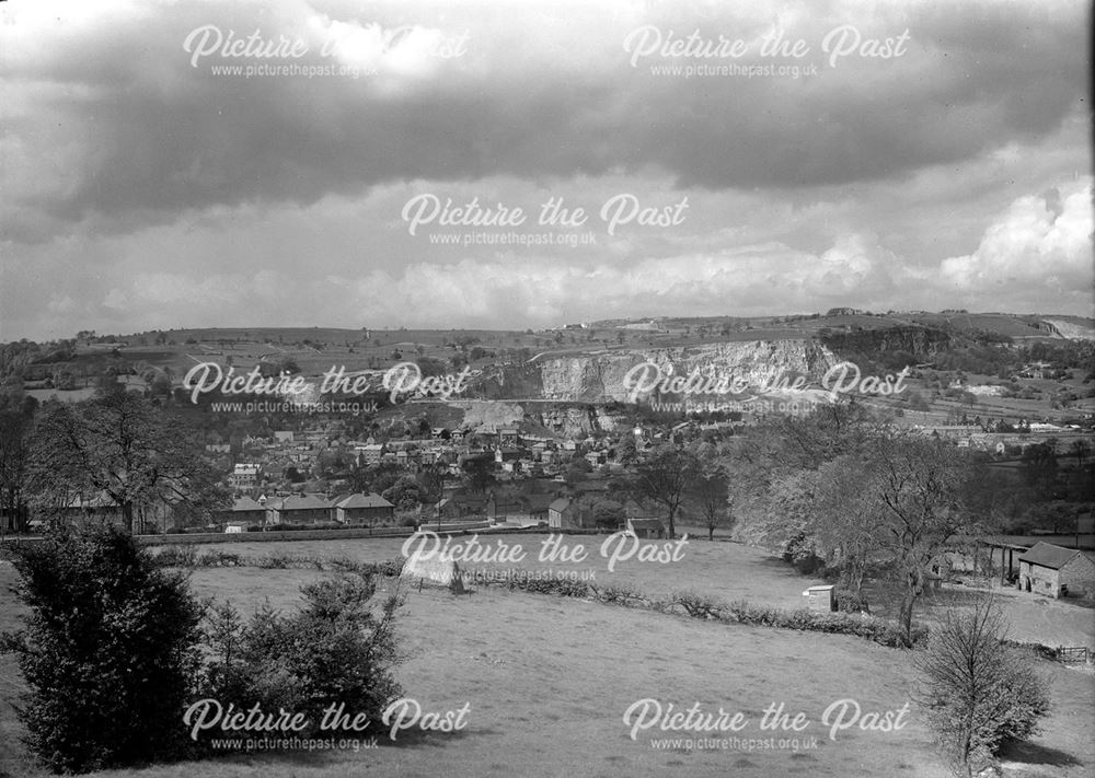 View Looking West Across Wirksworth, c 1949