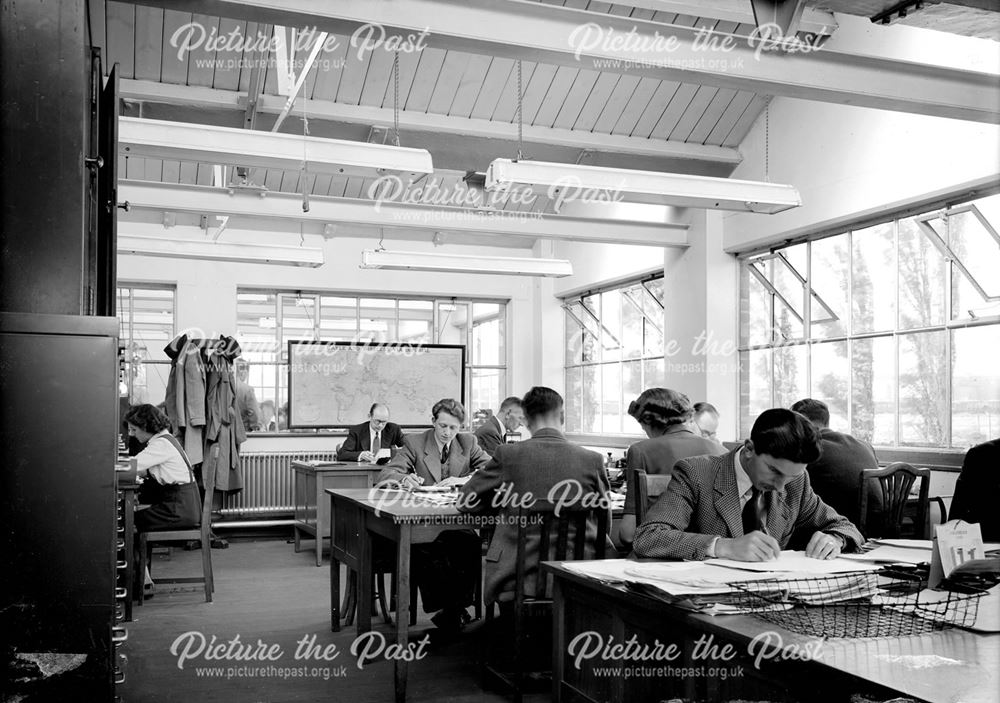 Interior of Main Offices (Export Office), Low's Lane, Stanton Works, c 1949