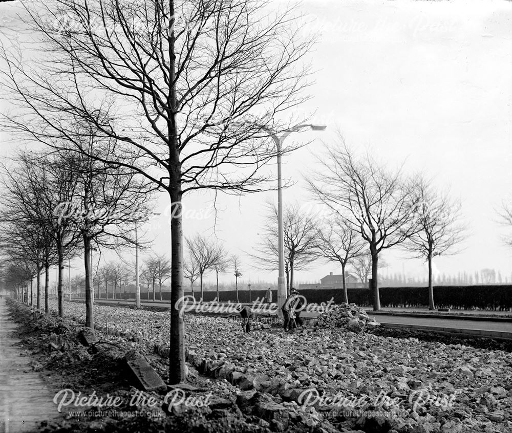Stanton Concrete Lampposts, University Boulevard, Nottingham, c 1949