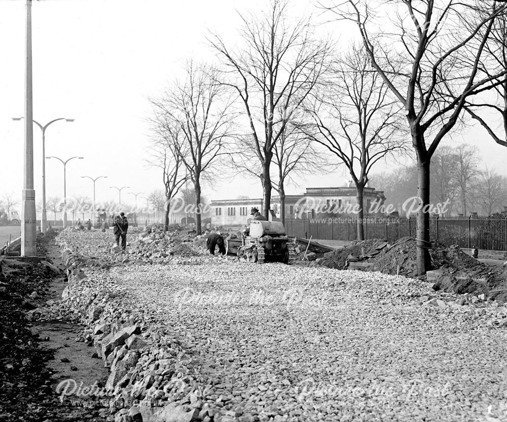 Stanton Concrete Lampposts, University Boulevard, Nottingham, c 1949