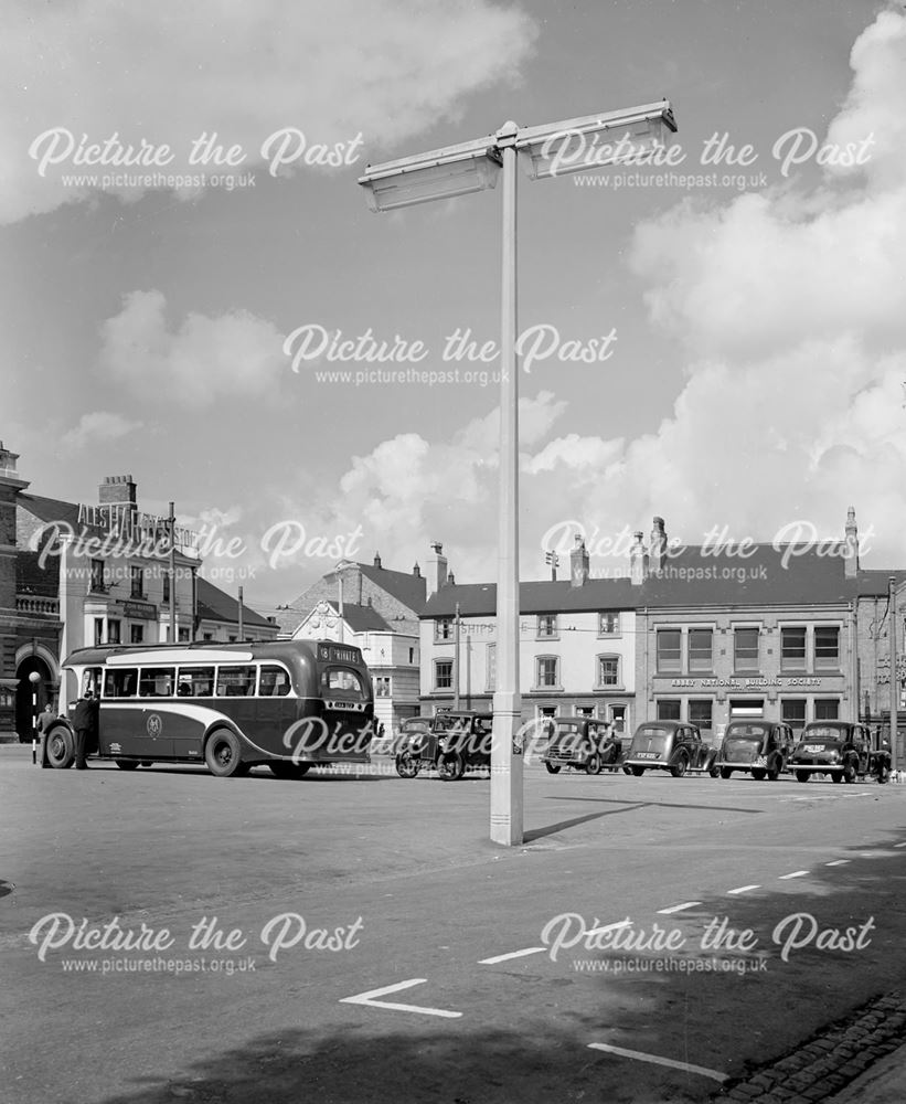 Market Place Looking North-West, Ilkeston, c 1950