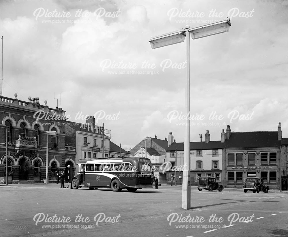 Market Place Looking North-West, Ilkeston, c 1950