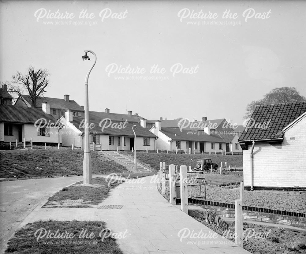 View North-east on Eliot Drive, Kirk Hallam, Ilkeston, c 1950s