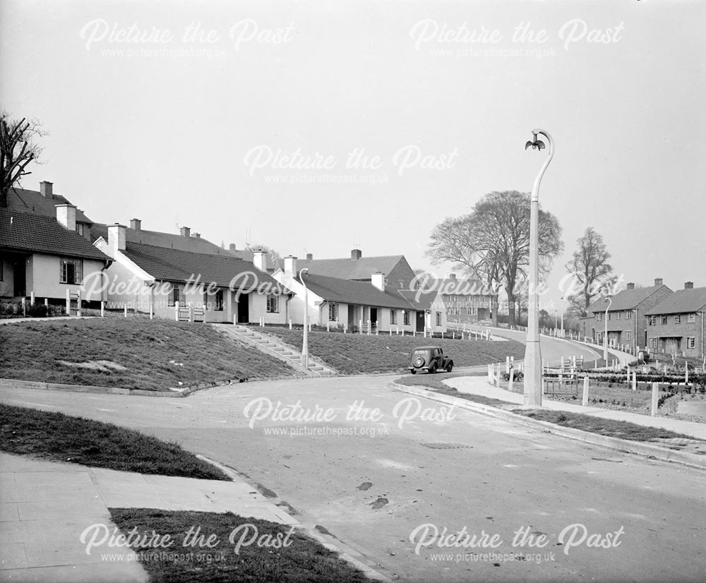 View North on Eliot Drive, Kirk Hallam, Ilkeston, c 1950s