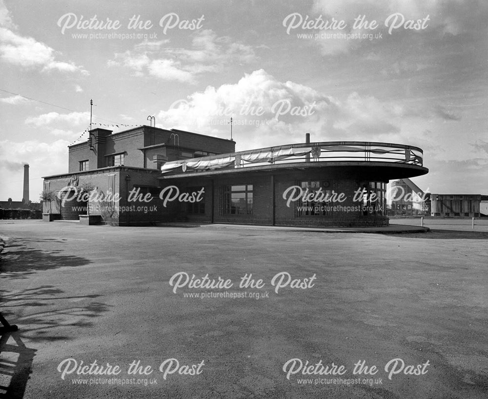 Stanton Institute Decked out for Coronation of Elizabeth II, Hallam Fields Road, Ilkeston, 1953