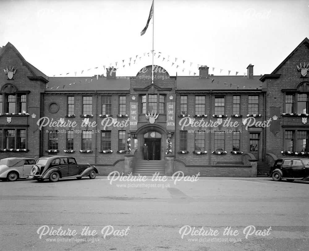 Stanton Works offices, Lows Lane, Stanton-by-Dale, 1953