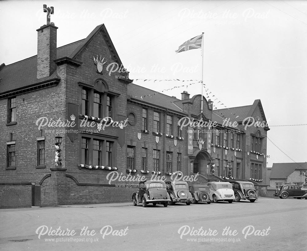 Stanton Works offices, Lows Lane, Stanton-by-Dale, 1953.